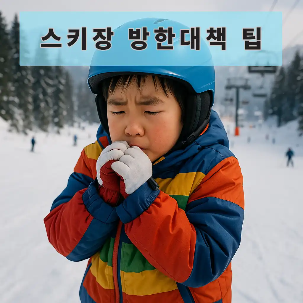 어린이 스키강습 방한 대책 필수 - 스키강습 이미지 어린이 스키강습 준비물